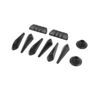 sourcingmap 10 in 1 Car Rubber Wind Noise Reduction Fin Set Pillar Mirror Black
