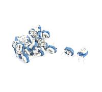 Sourcingmap 10 kOhm Horizontal Trimmer Resistor Potentiometer - White/Blue/Silver Tone (20-Piece)