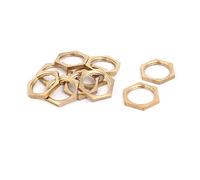 Sourcingmap 10 Pcs 1/2BSP Female Thread Brass Hex Nut Pipe Fitting Locknut