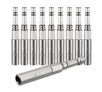 Sourcingmap 10 Pcs 1/4" Quick-Change Hex Shank 7mm Nut Setter Driver Drill Bit, 80mm Length, Metric No-Magnetic