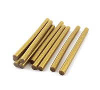 Sourcingmap 10 Pcs 11mm x 150mm Gold Tone Glitter Electric Hot Melt Gun Glue Stick
