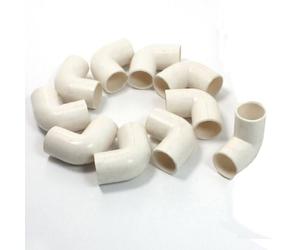 Sourcingmap 10 Pcs 16mm Inner DiaMmeter 90 Degree Elbow PVC Pipe Connectors White