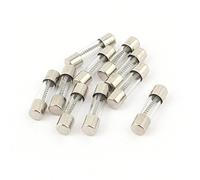 sourcingmap 10 Pcs 250V 20A 20Amp Slow Blow Glass Fuses Tubes 5mm x 20mm