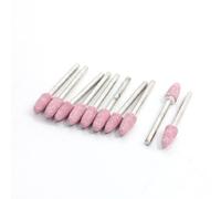 Sourcingmap 10 Pcs 3mm Shank 6mm Conical Abrasive Mounted Grinding Stones