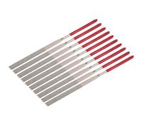 Sourcingmap 10 Pcs 3mm x 140mm Flat Diamond Needle File 150 Grit