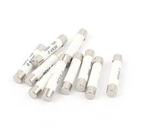 sourcingmap 10 Pcs 500V 10A Low Breaking Capacity 6x30mm Cartridge Ceramic Fuses