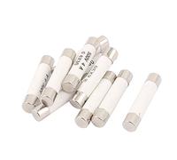 Sourcingmap 10 Pcs 500V 4A Low Breaking Capacity 6x30mm Cartridge Ceramic Fuses