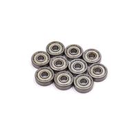 sourcingmap 10 Pcs 625Z 5x16x5mm Double Shielded Deep Groove Radial Ball Bearing