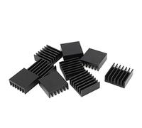 sourcingmap 10 Pcs Black Aluminum Radiator Heat Sink Heatsink 14mm x 14mm x 6mm