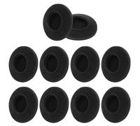 sourcingmap 10 Pcs Earbud Tips Pads, Soft Sponge 5.5cm Ear Tips Buds for Earphone Headsets Accessories, Foam Cushions Eartips Headphone Covers Protector for Replacement, Black