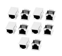sourcing map 10 Pcs RJ45 Modular Jack 8P8C PCB Mount Socket Network Connectors Couplers
