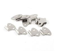 Sourcingmap 10 Pcs Stainless Steel Strike Plate 2.7cm Long for Toggle Draw Latch