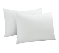 sourcingmap 100% Egyptian Cotton Pillowcases 2 Pack, 300 Thread Count Hotel Quality Pillow Cases with Zipper Closure Super Soft and Breathable Bed Pillow Cases Light Grey 50 x 90cm