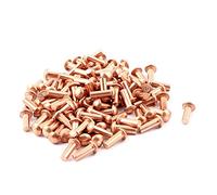 Sourcingmap 100 Pcs 1/8" x 5/16" Round Head Copper Solid Rivets Fasteners