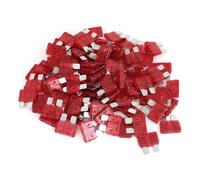 sourcingmap 100 Pcs 10Amp 10A Red Body Two Prong Blade Plug-in ATC Fuses