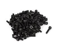 Sourcingmap 100 Pcs 12.9 Steel Alloy Countersunk Hex Socket Knurled Pan Head Bolt Screw M2.5x10