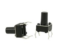 sourcingmap 100 Pcs 6 x 6 x 9mm Tactile Tact Push Button Switch 4 Pin DIP