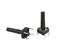 Sourcingmap 100 Pcs 6 x 6mm x 17mm PCB Momentary Tactile Tact Push Button Switch 4 Pin DIP