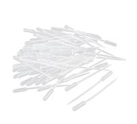 Sourcingmap 100 Pcs Plastic Disposable Pipettes 0.5ml, Clear Transfer Pasteur Pipettes, 113mm Length, Liquid Dropper for Ear Eye Essential Oils Alcohol Paint Makeup Lab