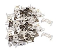 sourcingmap 100 Pcs T4 Fluorescent Tube Lamp Lampholder Bracket Clip Silver Tone