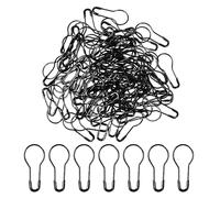 sourcingmap 100 Pieces Bulb Safety Pins, Small Safety Pins, Pear Shaped Metal Calabash Safety Pins with Storage bag, Knitting Stitch Markers for DIY Project, Sewing, Clothing