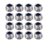 Sourcingmap 100 Pieces Stainless Steel 304HC Hex Nylock Nyloc Nut M4 A2-70
