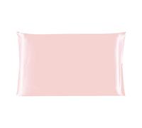 sourcingmap 100% Pure Mulberry Charmeuse Silk Pillowcase Pillow Case Cover for Hair & Skin 19 Momme 350tc King Size 20x36 Inch/51x91cm Pink (1-Piece)