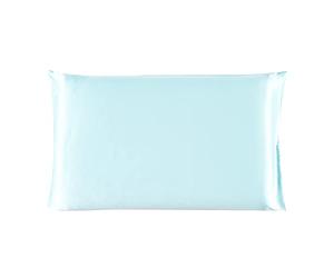 Sourcingmap 100% Pure Mulberry Charmeuse Silk Pillowcase Pillow Case Cover for Hair & Skin 19 Momme 350tc Standard Size 20x26 Inch/51x66cm Light Blue (1-Piece)
