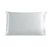 Sourcingmap 100% Pure Mulberry Charmeuse Silk Pillowcase Pillow Case Cover for Hair & Skin Beauty 19 Momme 350tc Queen Size 20x30 Inch/51x76cm Silver Gray (1-Piece)