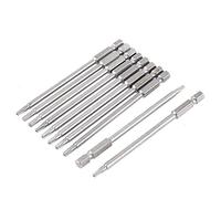 Sourcingmap 100mm T15 Hex Shank Magnetic Security Torx Screwdriver Bits Tool 10pcs