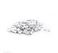 Sourcingmap 100PCS 1.2mm Steel Cables Aluminium Wire Rope Oval Ferrules 6mm x 2mm