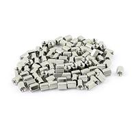 Sourcingmap 100pcs #4-40 6mm Female Thread Brass Hex Nut Spacer Standoff Pillar