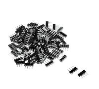 Sourcingmap 100pcs 4 Pin Male to Female Plug Header Adapter Connector Fit RGB/3528/5050 LED Chip Strip Black