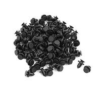 sourcingmap 100pcs Black Car Bumper Push Rivets Clips 8mm Hole