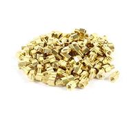 sourcingmap 100pcs Brass Hex Standoff Spacer Screw Female to Male 4mm+4mm M3 3mm
