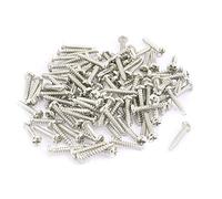 sourcing map 100pcs M1.5 x 8mm Stainless Steel Phillips Pan Round Head Self Tapping Screws