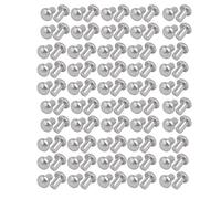 Sourcingmap 100pcs M5 x 8mm Aluminum Half Round Head Solid Rivet Fastener Silver Tone