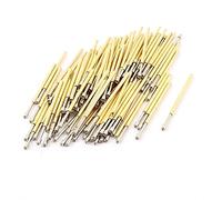 Sourcingmap 100Pcs P100A 1.5mm Dia Concave Tip Spring Loaded Test Probes Pin 33mm