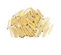 sourcingmap 100pcs R125-4S 2.36mm Dia 30mm Length Metal Test Probe Needle Cover Gold Plated