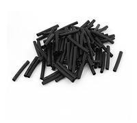 sourcingmap 100pcs Wrap Wire Black 2.5mm Dia Heat Shrink Tube Cable Sleeving