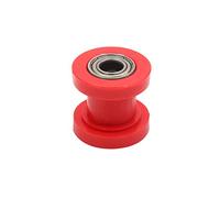 sourcingmap 10mm Hole Chain Roller Pulley Slider Tensioner Red for Motorcycle