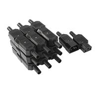 sourcingmap 10Pair AC250V 10A IEC C14 Male C13 Female, 3 Pins Terminals Inline Adapter Plug Power Socket Connectors