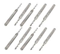 Sourcingmap 10pcs 1.5mm Tip Groove Flute Tungsten Carbide Micro PCB Drill Bits