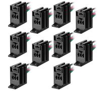 sourcingmap 10pcs 12V DC 5-Pin 30/40Amp Interlocking Relay Socket Harness Base Style SPDT Black