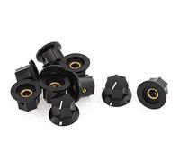 sourcingmap 10pcs 16mm Height 6mm Shaft Insert Dia Potentiometer Rotary Knobs