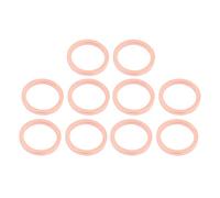 Sourcingmap 10pcs 16mm x 12mm x 2mm Flat Ring Copper Crush Washer Sealing Gasket Fastener