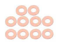 Sourcingmap 10pcs 18mm x 8mm x 2mm Flat Ring Copper Crush Washer Sealing Gasket Fastener