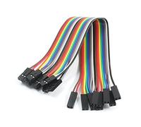 Sourcingmap 10pcs 2.54mm 2P-2P F/F Breadboard Connect Test Jumper Cable Wire 20cm