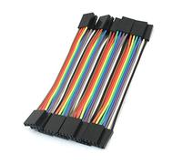 Sourcingmap 10pcs 2.54mm 4Pin-4Pin F/F Solderless Jumper Cable Wire Connector 110mm