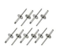 Sourcingmap 10pcs 20mmx5mmx16mm 304 Stainless Steel Open End Large Flange Blind Rivets